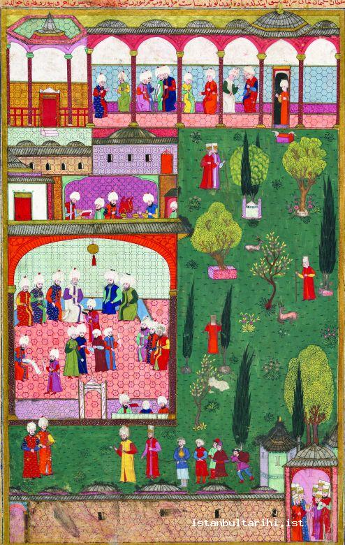 4- Dîvân-ı Hümâyun toplantısı (Ârifî, <em>Süleymânnâme</em>)