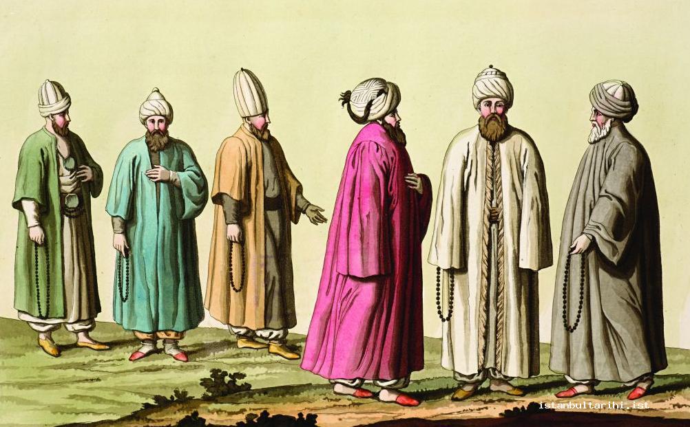 2b- Tarikatlara mensup şeyh ve derviş kıyafetleri (d’Ohsson)